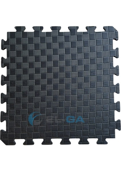 Tatami Eva Zemin Minderi 50X50X1,3 cm Çocuk Oyun Spor Yoga Pilates Puzzle Kare Desen Siyah