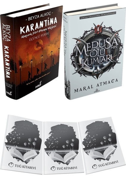 Medusanın Ölü Kumları 4 Ciltli ve Karantina 3 Ciltli Beyza Alkoç 2li Set + Hediyeli