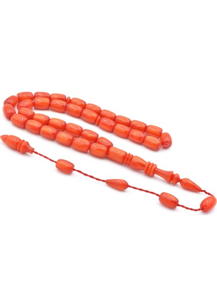 Ahmet Emin Yapımı Imamesi Halkalı Simli Turuncu Sıkma Kehribar Tesbih fiyatları