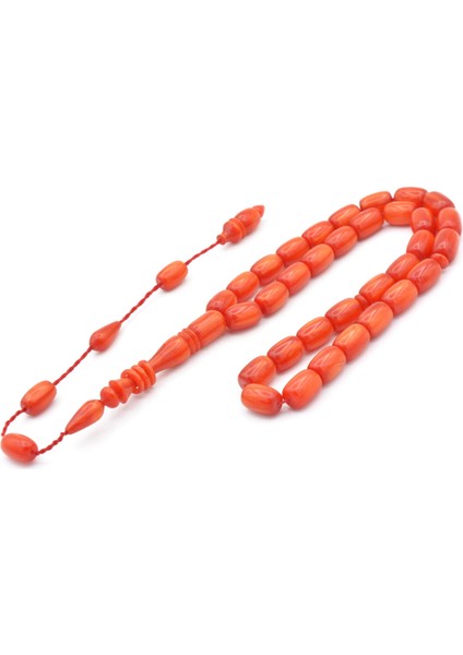 Ahmet Emin Yapımı Imamesi Halkalı Simli Turuncu Sıkma Kehribar Tesbih fırsatları