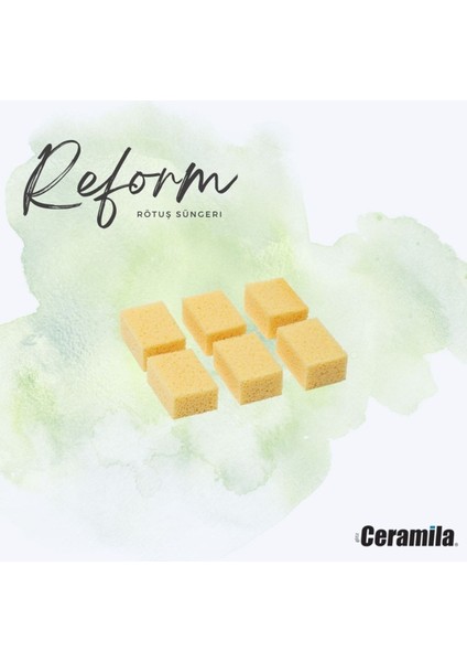 Reform Mini 3065 6'lı Paket Seramik Rötuş Süngeri 50*75*35MM