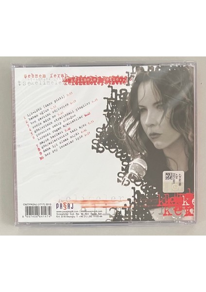 Şebnem Ferah Kelimeler Yetse CD (Jelatininde Sıfır Orjnal Dönem Baskı Cd)