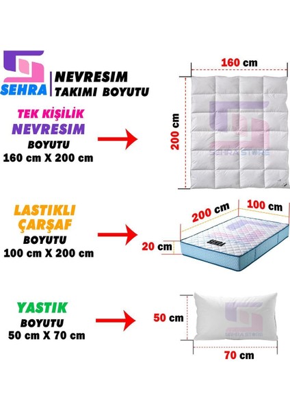 Lüks Dayanıklı Yumuşak Doğal Pamuklu Tek Kişilik Nevresim Takımı+ Lastikli Çarşaf+ 1 Yastık Kılıfı