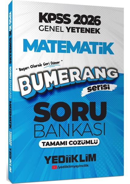 2026 Kpss Genel Yetenek Bumerang Matematik Tamamı Çözümlü Soru Bankası