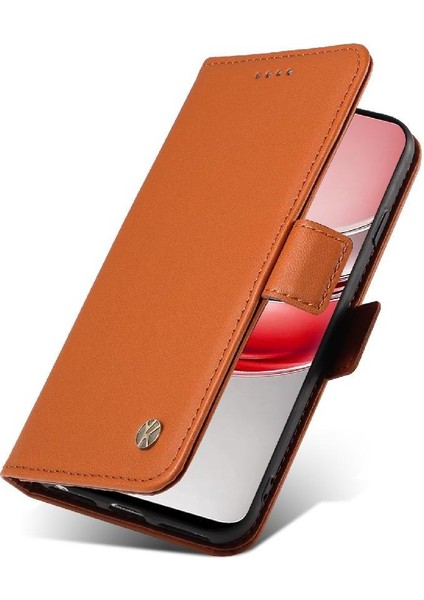 Realme 14X 5g Premium Faux Deri ve Zarif Logo Ile Flip Case ve (Yurt Dışından)