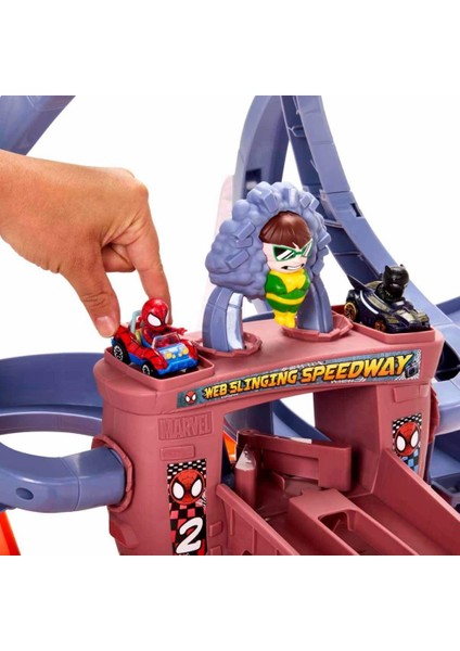 HPL34 Hot Wheels Racerverse Marvel Pist Seti modelleri