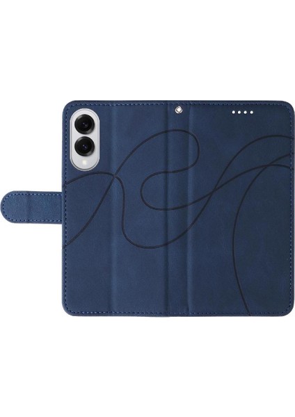 Samsung Galaxy S25 Kenar Cilt Hissediyorum Deri ve Buzlu Tpu Için Flip Case (Yurt Dışından)