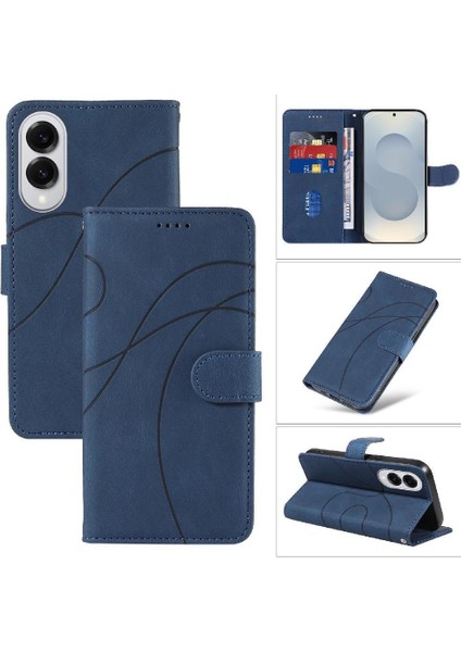 Samsung Galaxy S25 Kenar Cilt Hissediyorum Deri ve Buzlu Tpu Için Flip Case (Yurt Dışından)