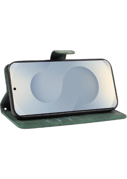 Samsung Galaxy S25 Kenar Cilt Hissediyorum Deri ve Buzlu Tpu Için Flip Case (Yurt Dışından)