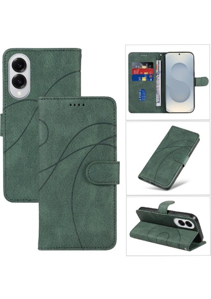Samsung Galaxy S25 Kenar Cilt Hissediyorum Deri ve Buzlu Tpu Için Flip Case (Yurt Dışından)
