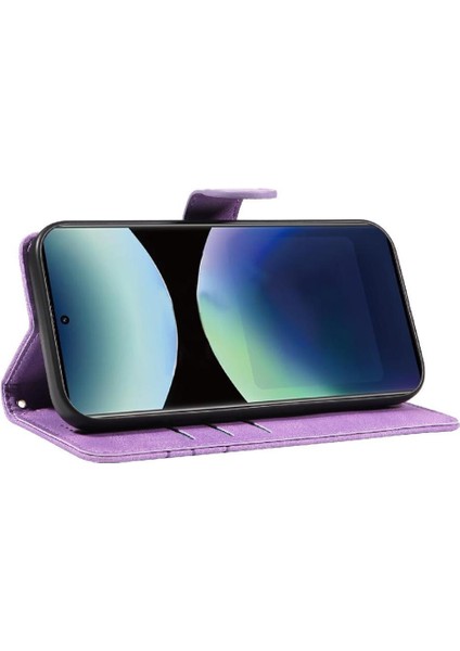 Xiaomi Redmi Not 14 Pro 4g Cilt Hissediyorum Deri ve Buzlu Için Flip Case (Yurt Dışından)