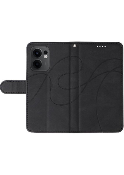 Oppo Reno 13F Cilt Hissediyorum Deri ve Buzlu Tpu Kavisli Çizgi Için Flip Case (Yurt Dışından) fırsatları