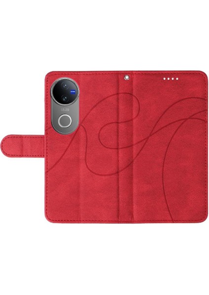 Vıvo V50 5g Cilt Hissediyorum Deri ve Buzlu Tpu Kavisli Çizgi Için Flip Case (Yurt Dışından) fırsatları