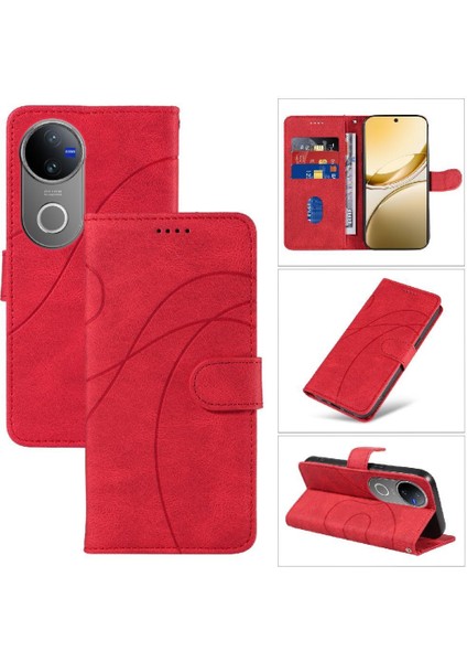 Vıvo V50 5g Cilt Hissediyorum Deri ve Buzlu Tpu Kavisli Çizgi Için Flip Case (Yurt Dışından) indirimleri