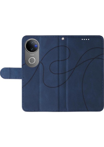 Vıvo V50 5g Cilt Hissediyorum Deri ve Buzlu Tpu Kavisli Çizgi Için Flip Case (Yurt Dışından) fırsatları