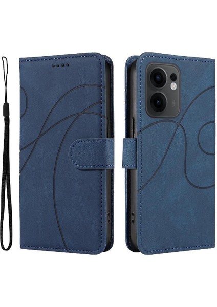 Oppo Reno 13F Cilt Hissediyorum Deri ve Buzlu Tpu Kavisli Çizgi Için Flip Case (Yurt Dışından)