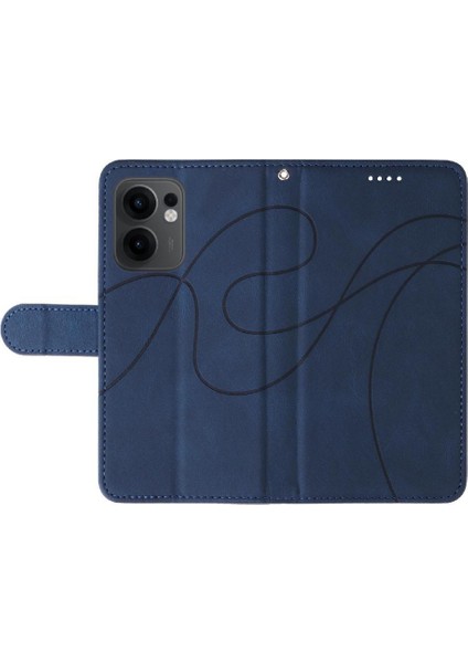 Oppo Reno 13F Cilt Hissediyorum Deri ve Buzlu Tpu Kavisli Çizgi Için Flip Case (Yurt Dışından) fırsatları