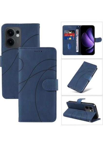 Oppo Reno 13F Cilt Hissediyorum Deri ve Buzlu Tpu Kavisli Çizgi Için Flip Case (Yurt Dışından) indirimleri