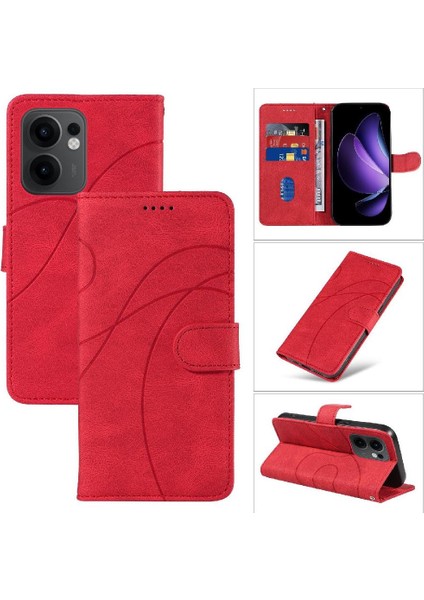 Oppo Reno 13F Cilt Hissediyorum Deri ve Buzlu Tpu Kavisli Çizgi Için Flip Case (Yurt Dışından) indirimleri