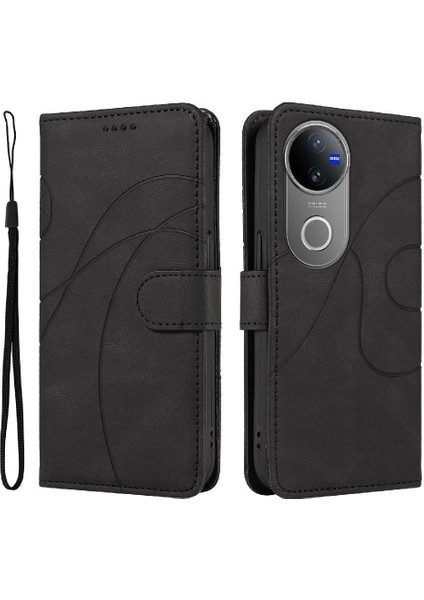 Vıvo V50 5g Cilt Hissediyorum Deri ve Buzlu Tpu Kavisli Çizgi Için Flip Case (Yurt Dışından) modelleri