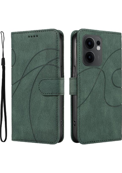Oppo Reno 13F Cilt Hissediyorum Deri ve Buzlu Tpu Kavisli Çizgi Için Flip Case (Yurt Dışından) modelleri