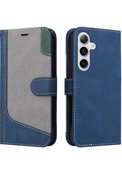 Samsung Galaxy S25 Benzersiz Patchwork Renk Pu Deri Yüksek Için Flip Case (Yurt Dışından) fırsatları