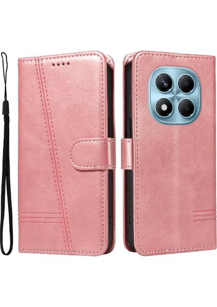 Kredi Kartı Yuvası Ile Xiaomi Redmi Not 14 Pro 4g Için Filp Durumda Preslenmiş Pu (Yurt Dışından)
