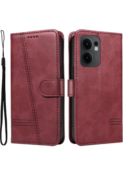 Oppo Reno 13F Baskılı Pu Deri Cüzdan Telefon Kılıfı Için Filp Durumda Kart Ile (Yurt Dışından)