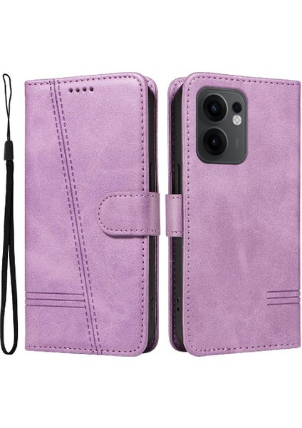 Oppo Reno 13F Baskılı Pu Deri Cüzdan Telefon Kılıfı Için Filp Durumda Kart Ile (Yurt Dışından)