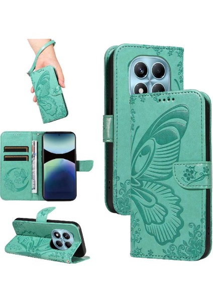 Xiaomi Redmi Not Için Flip Case 14 Pro 4g Kabartmalı Kelebek Ayrılabilir (Yurt Dışından)