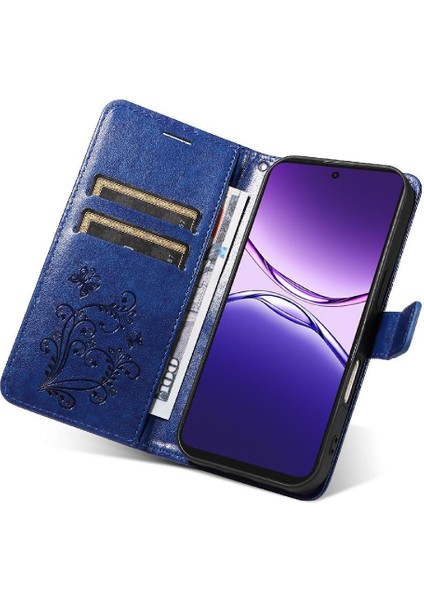 Oppo A5 Pro 5g Için Flip Case Ayrılabilir El Kayışı Kabartmalı Kelebek Yüksek (Yurt Dışından) fırsatları