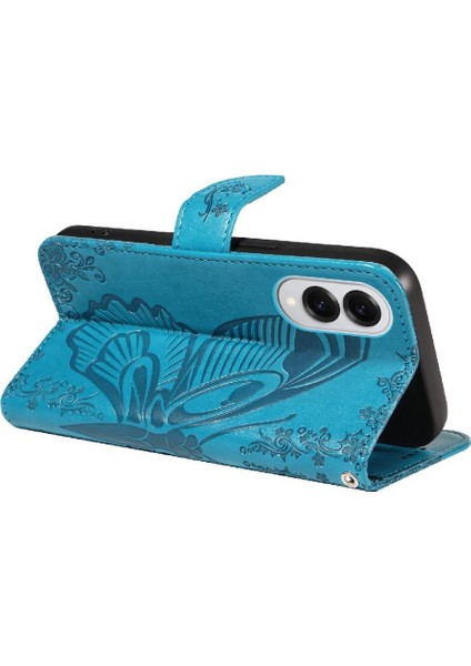 Samsung Galaxy S25 Kenar Yüksek Kaliteli Deri Kabartmalı El Için Flip Case (Yurt Dışından)