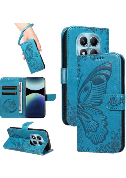 Xiaomi Redmi Not Için Flip Case 14 Pro 4g Kabartmalı Kelebek Ayrılabilir (Yurt Dışından)