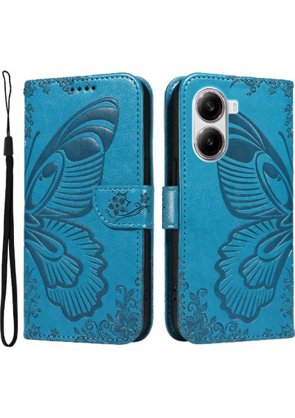 Xiaomi Redmi Turbo 4 Için Flip Case 5g Kabartmalı Kelebek Yüksek Kaliteli El (Yurt Dışından)