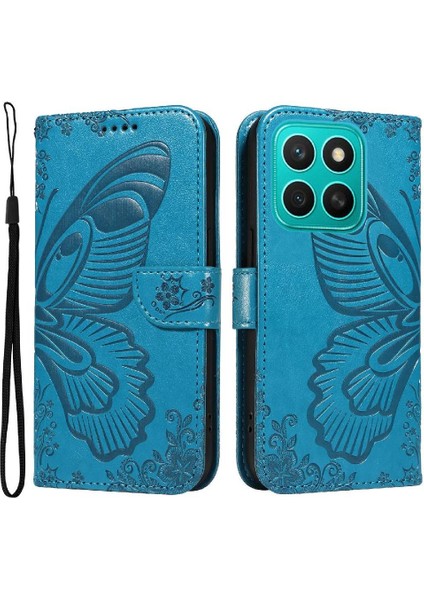 Onur Için Flip Case Honor 4g Kabartmalı Kelebek Ayrılabilir El Kayışı Ile (Yurt Dışından)