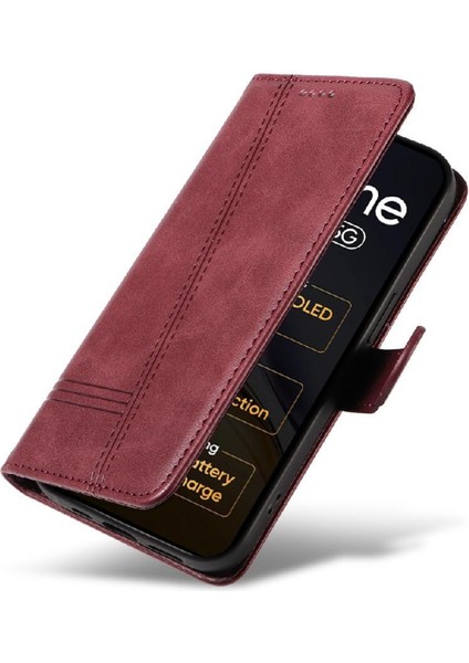Realme Için Filp Durumda 14 5g Cüzdan Telefon Kılıfı Kart Ile Preslenmiş Pu Deri (Yurt Dışından) modelleri