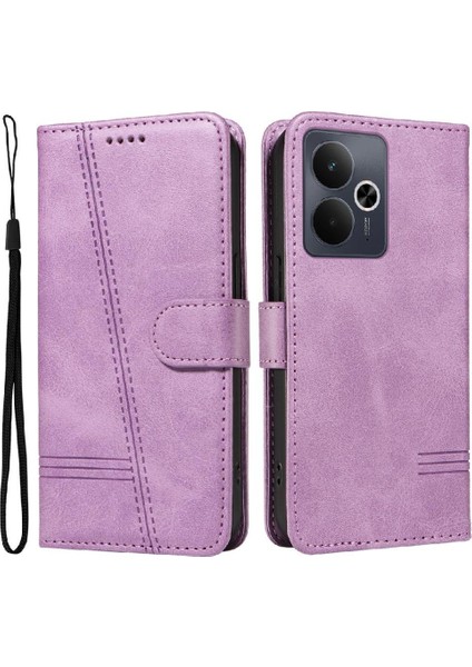 Realme Için Filp Durumda 14 5g Cüzdan Telefon Kılıfı Kart Ile Preslenmiş Pu Deri (Yurt Dışından) fiyatları