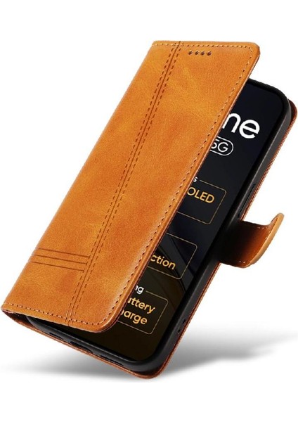 Realme Için Filp Durumda 14 5g Cüzdan Telefon Kılıfı Kart Ile Preslenmiş Pu Deri (Yurt Dışından) modelleri