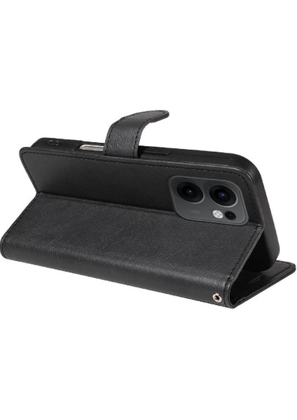 Oppo Reno 13F Yüksek Kaliteli Deri Klasik Düz Renk Telefon Için Flip Case (Yurt Dışından) fırsatları