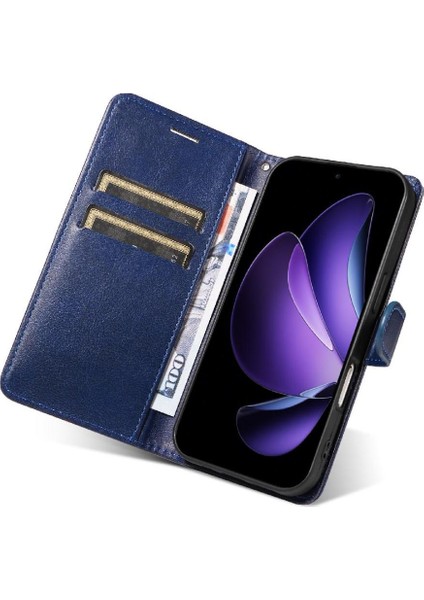 Oppo Reno 13F Yüksek Kaliteli Deri Klasik Düz Renk Telefon Için Flip Case (Yurt Dışından) fırsatları