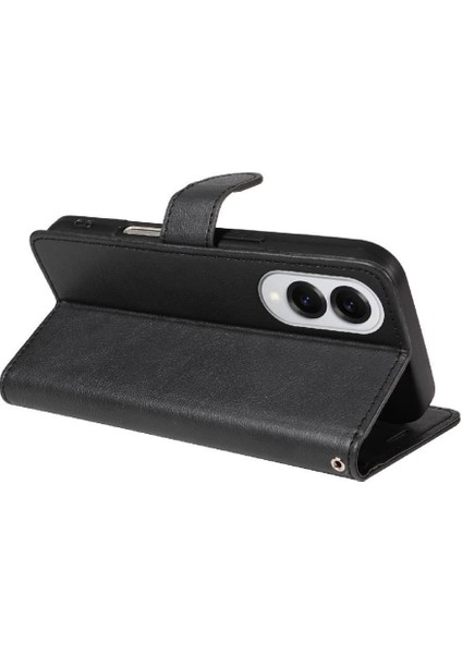 Kart Yuvası Yüksek Kaliteli Deri Ile Samsung Galaxy S25 Kenar Için Flip Case (Yurt Dışından)