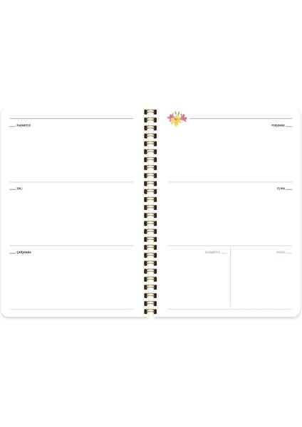 A5 Sert Kapak Haftalık Süresiz Ajanda modelleri