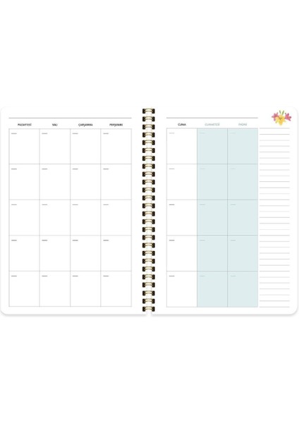 A5 Sert Kapak Haftalık Süresiz Ajanda fırsatları