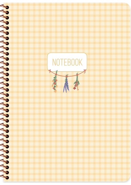 A4 Çizgili Stickerli Spiralli Pötikare Defter | 80 Yaprak