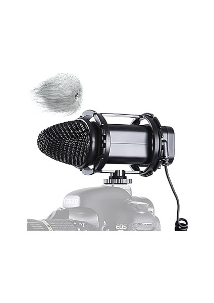 Boya BY-V02 Condenser Dslr Kamera Mikrofonu, Standart