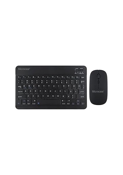 Microcase Tablet ve Telefonlar Türkçe Q Bluetooth Klavye ve Mouse Set - AL3476 (Siyah)