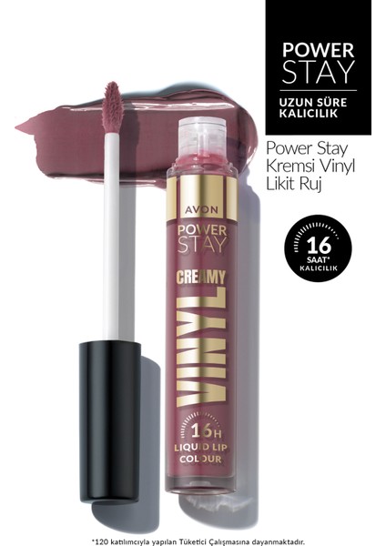 Power Stay Kremsi Vinyl Likit Ruj - Magnetic Mauve