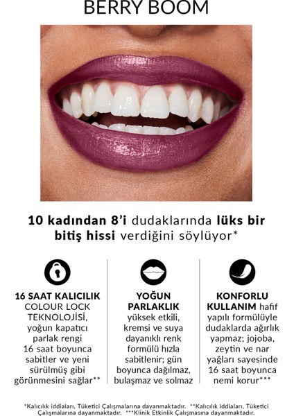 Power Stay Kremsi Vinyl Likit Ruj - Berry Boom modelleri