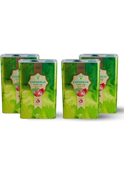 FİSKOBİRLİK FINDIK YAĞI 3 LT X 4 ADET