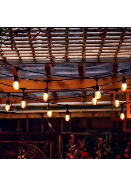 5 Metre 10 Duylu Eklenebilir Sıralı Bahçe, Kafe, Teras, Balkon Armatürü IP64 Iç Dış Mekan (Ampulsüz) fiyatları